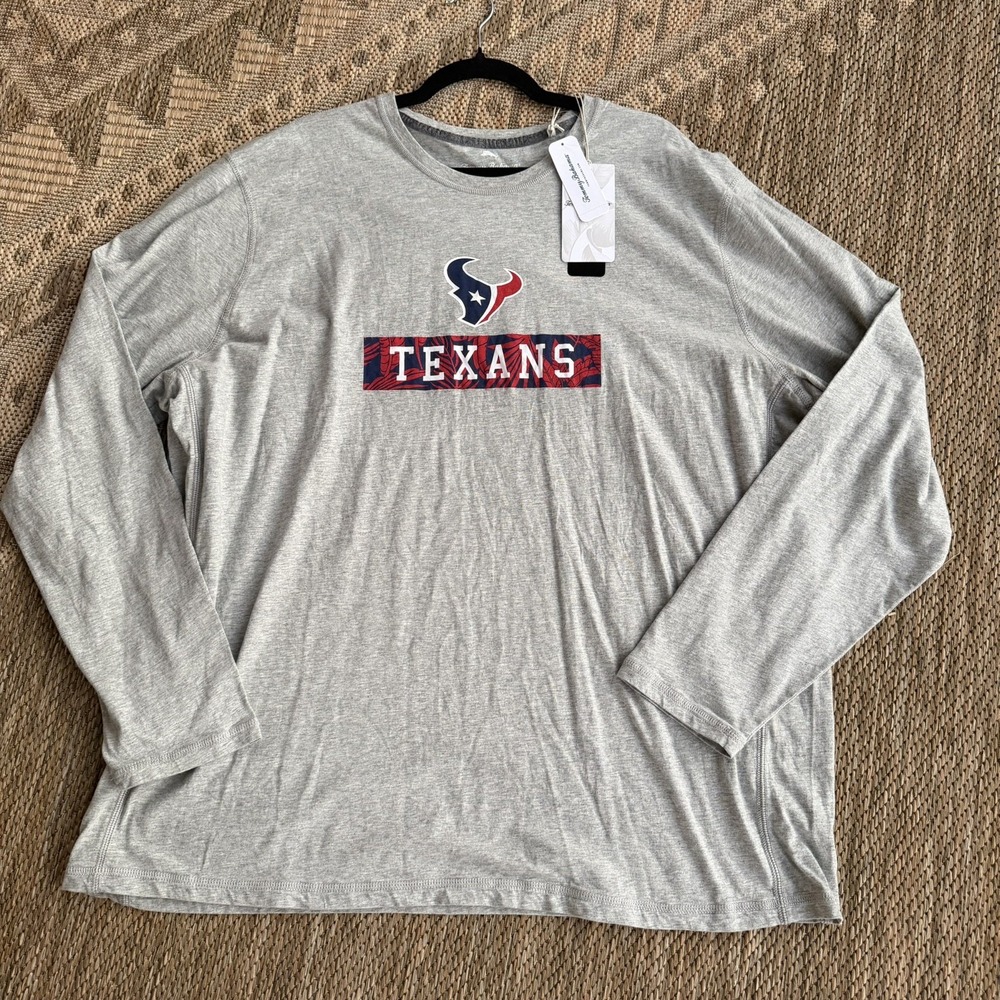 NWT! Tommy Bahama NFL Houston Texans Long Sleeve Tee Mens XXXL